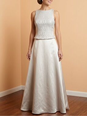 Elegant Vintage Corset Dress in Silver